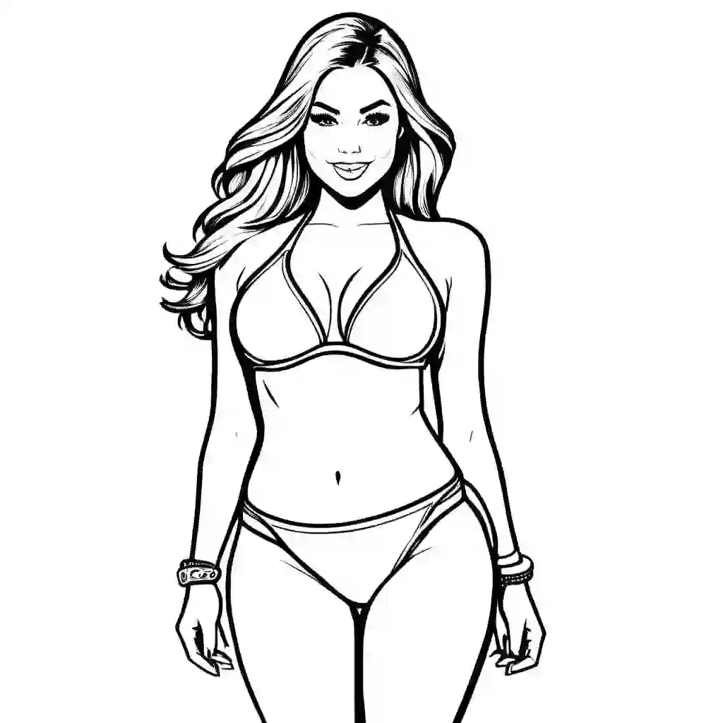 Bikinis coloring pages